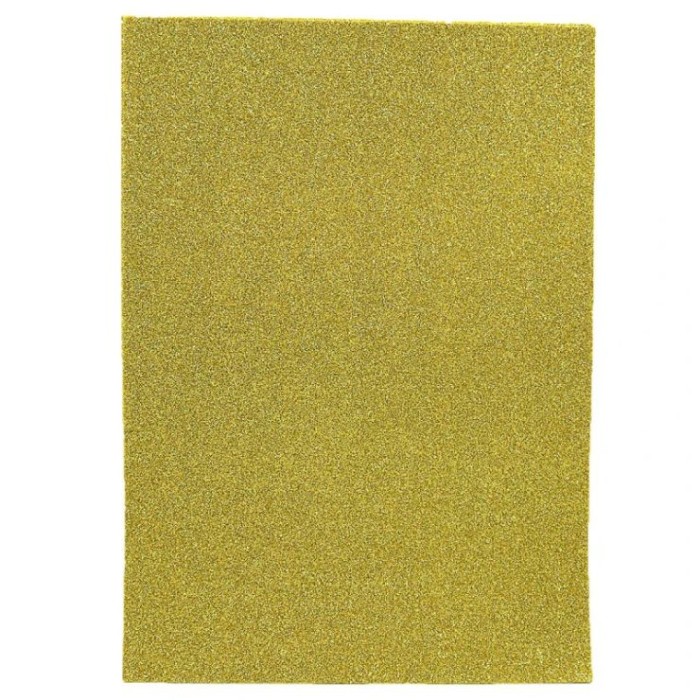 Фоаміран A4 1,7 мм з глітером золотий, 10 аркушів, ТМ J.Otten