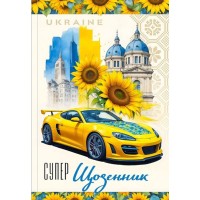 Щоденник шкільний 16,5х24 см на 40 аркушів з матовою ламінацією, ТМ Мандарин