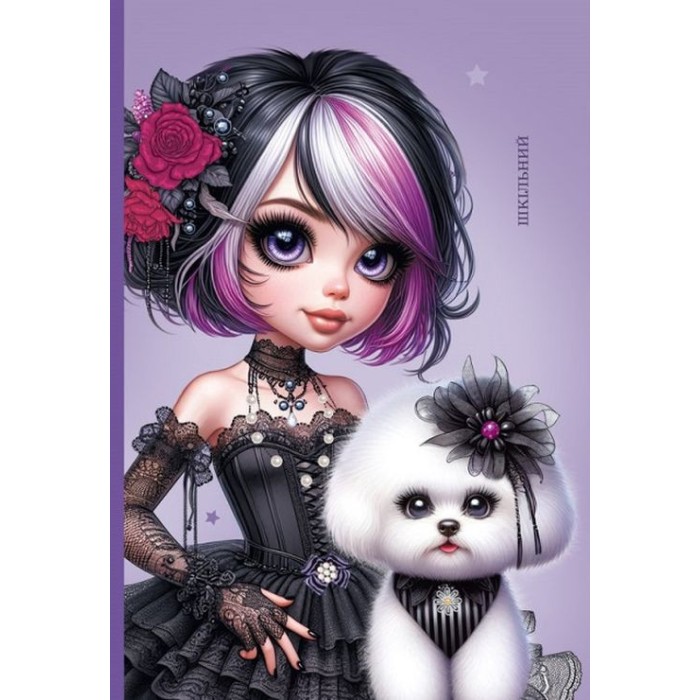 Щоденник шкільний 16,5х24 см на 40 аркушів з матовою ламінацією та тисненням фольгою, ТМ Мандарин