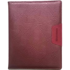 Щоденник шкільний А5 на 48 аркушів з обкладинкою зі шкірзаму, бордовий, ТМ Мандарин