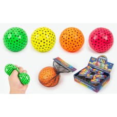 Антистрес-куля 6 см неонова з кульками, в асортиментф, по 12 шт у дисплей- боксі, YabbaDabba