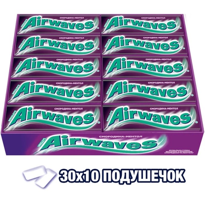 Жувальна гумка «AIRWAVES. Смородина та ментол» 14 г