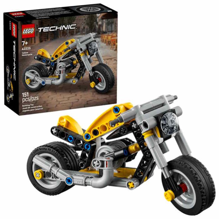Конструктор «Жовтий мотоцикл» на 151 деталь, у коробці 16х6х14 см, ТМ Lego