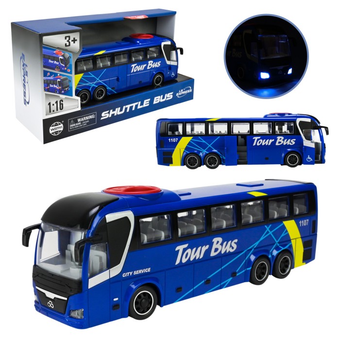 Автобус інерційний арт. WY1107A (24 шт.) батар. світло, звук, р-р іграшки 27.5*6*7.5 см в короб. 32*11.5*18.5 см