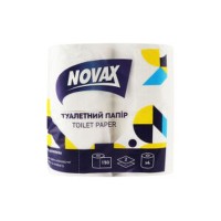 Туалетний папір целюлозний 4 рулони двошаровий, ТМ Novax