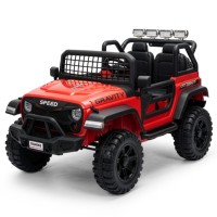 Джип р/к 2,4G на 4 мотора по 45W з акумулятором 12V 10AH музичний зі світлом, MP3, USB, TF, BLUETOOTH, EVA, червоний