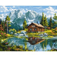 Картина за номерами «Затишний котедж» 40х50 см, ТМ Ідейка