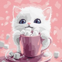 Картина за номерами «Какао для котика 1» 30х30 см, ТМ Ідейка