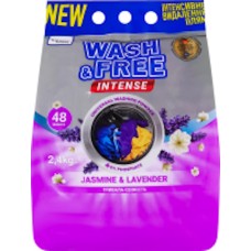 Порошок для прання «Intense. Жасмін та лаванда» 2,4 кг, Wash&Free