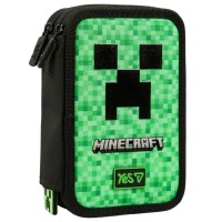 Пенал «Minecraft TNT» 21х14 см твердий на 3 відділення HP-05, ТМ Yes