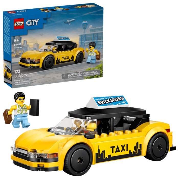 Конструктор «Жовте таксі» на 122 деталі, у коробці 19х5х14 см, ТМ Lego