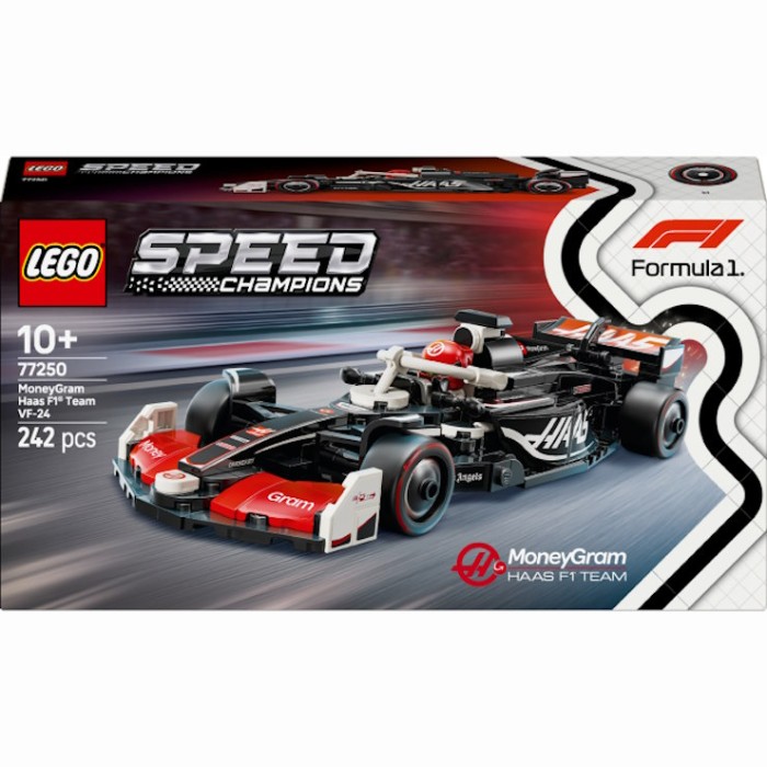 Конструктор «Гоночний автомобіль MoneyGram Haas F1® Team VF-24» на 242 деталі, у коробці 26х5х14 см, ТМ Lego