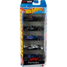 Набір з 5-и базових машинок «Формула 1», у коробці 29х11х4,2 см, Hot Wheels