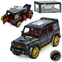 Джип AP-1834 (12 шт) АвтоСвіт, 1:24, метал, інерційний, 22 см, відкриваються двері/капот/багажник, гумові колеса, звук, світло, 2 кольори, батарейки (табл