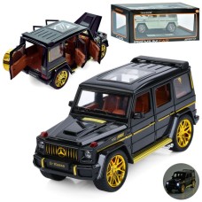 Джип AP-1834 (12 шт) АвтоСвіт, 1:24, метал, інерційний, 22 см, відкриваються двері/капот/багажник, гумові колеса, звук, світло, 2 кольори, батарейки (табл