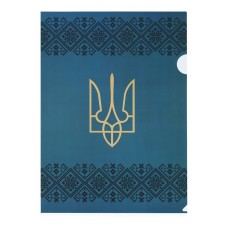 Папка-кутик «UKRAINE DECOR» А4 вишиванка синя, ТМ Buromax