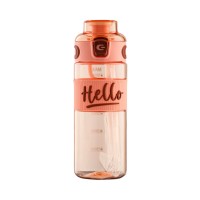 Пляшечка для води «HELLO» 500 мл персикова, ТМ Zibi