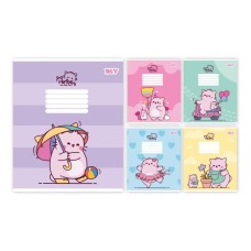 Зошит на 12 аркушів у косу лінію «Pembe the cat», ТМ Yes