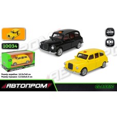 Машина «TAXI» 12,5 см металева з дверима що відкриваються, в асортименті, у коробці 16,5х7х8 см, Автопром