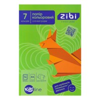 Папір кольоровий двосторонній А4 з 14 аркушів на 7 кольорів, KIDS Line.