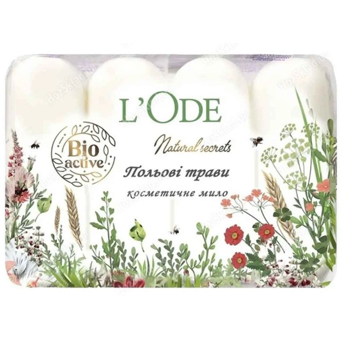 Мило «Польові трави» тверде 4х60 г, L'ODE