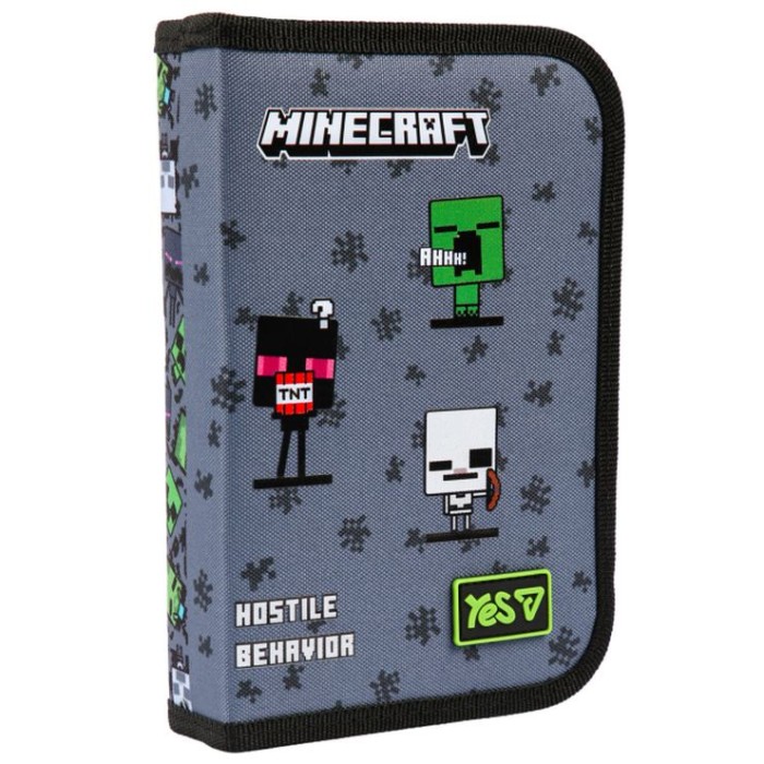 Пенал «Minecraft Reality» 21х14 см твердий одинарний з двома клапанами, HP-04, ТМ Yes