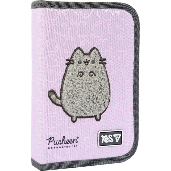Пенал «Pusheen Delicacy» 21х14 см твердий одинарний з двома клапанами, HP-04, ТМ Yes