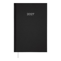 Щоденник датований «SIMPLE 2027» A5 на 336 сторінок з обкладинкою зі шкірзаму, чорний, ТМ Buromax