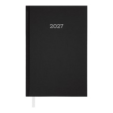 Щоденник датований «SIMPLE 2027» A5 на 336 сторінок з обкладинкою зі шкірзаму, чорний, ТМ Buromax