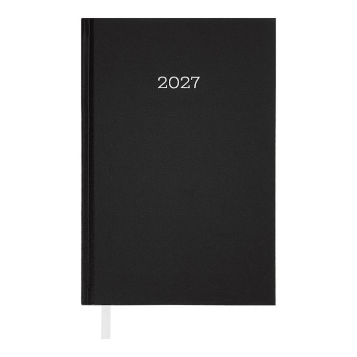 Щоденник датований «SIMPLE 2027» A5 на 336 сторінок з обкладинкою зі шкірзаму, чорний, ТМ Buromax