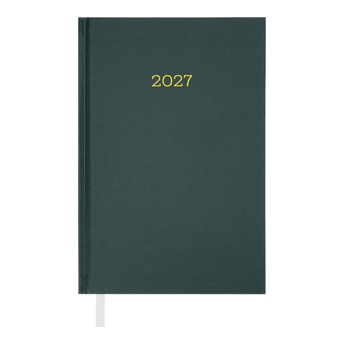 Щоденник датований «SIMPLE 2027» A5 на 336 сторінок з обкладинкою зі шкірзаму, зелений, ТМ Buromax