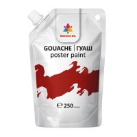 Фарба гуашева червона 250 мл, дойпак, GAMMA'UA
