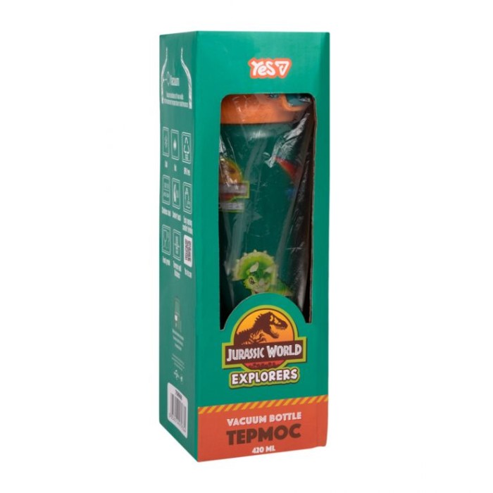 Термос «Jurassic World» 420 мл зелений, ТМ Yes