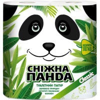 Туалетний папір «Сніжна панда. Класик» 2-шаровий намотка по 18,75 м, 4 рулони в упаковці