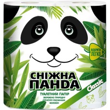 Туалетний папір «Сніжна панда. Класик» 2-шаровий намотка по 18,75 м, 4 рулони в упаковці