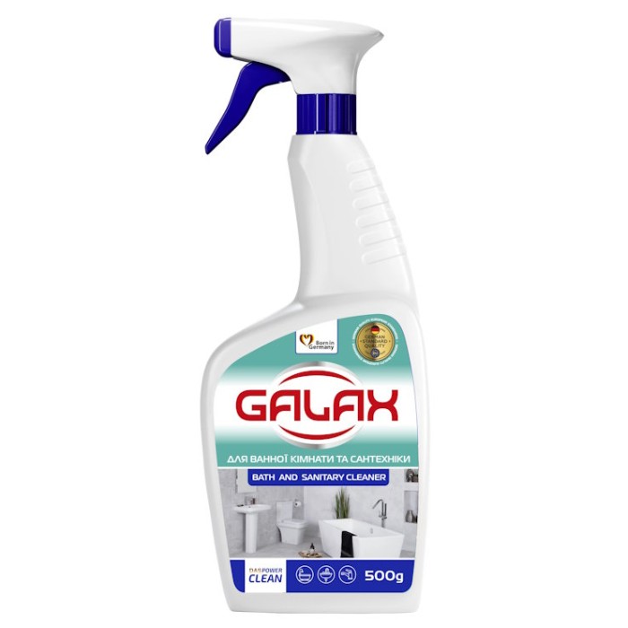 Засіб для миття ванної кімнати та сантехніки «Galax. Антиналіт» 500 г, das PowerClean