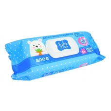Вологі серветки «Алое» 84 шт, Baby Zaya