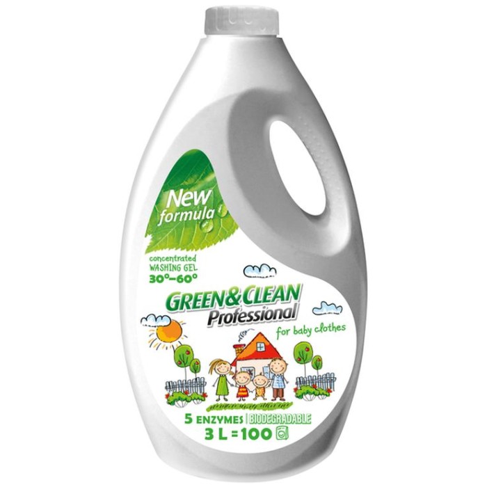 Гель для прання дитячого одягу «Green&Clean Professional» 3 л