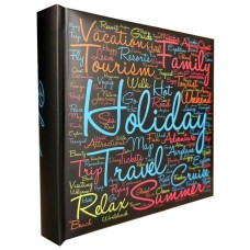 Фотоальбом «HOLIDAYS BLACK» на 200 фото 10х15 см з обкладинкою з ламінованого картону, 22х22 см
