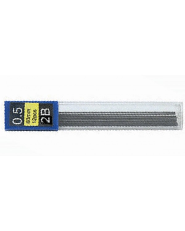 Стержни к механическому карандашу 2В, 12 шт. в прозрачном пластиковом пенале, ТМ Economix