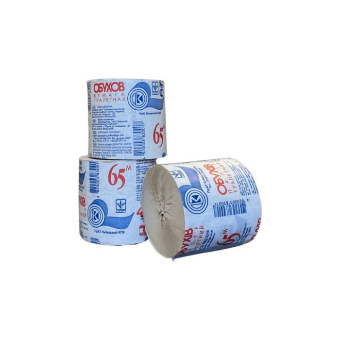 Папір туалетний «Обухів», намотка 65 м