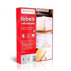 Етикетки самоклейні 1шт. 210х297 мм, ТМ Optima
