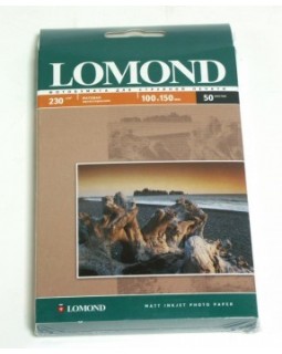 Бумага Lomond, матовая, 230 гр/м, 10х15,1 стр., 50 л. (0102034)