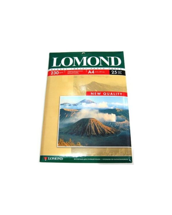 Бумага Lomond, глянец, A4, 230 гр/м2, 1 стр., 50 л. (0102022)