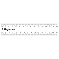 Лінійка 15 см прозора, ТМ 1 Вересня