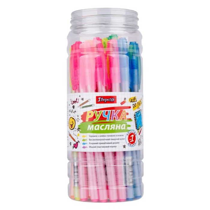 Ручка «Fine Pearl» кульково-масляна синя, ТМ 1 Вересня