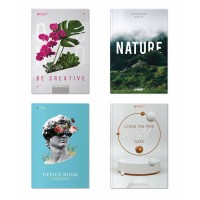 Канцелярська книга на 176 аркушів у клітинку з твердою ламінованою обкладинкою, в асортименті, ТМ Brisk