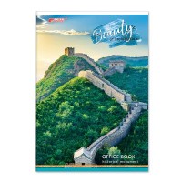 Канцелярська книга на 60 аркушів у клітинку на скобі з картонною обкладинкою, ТМ Brisk