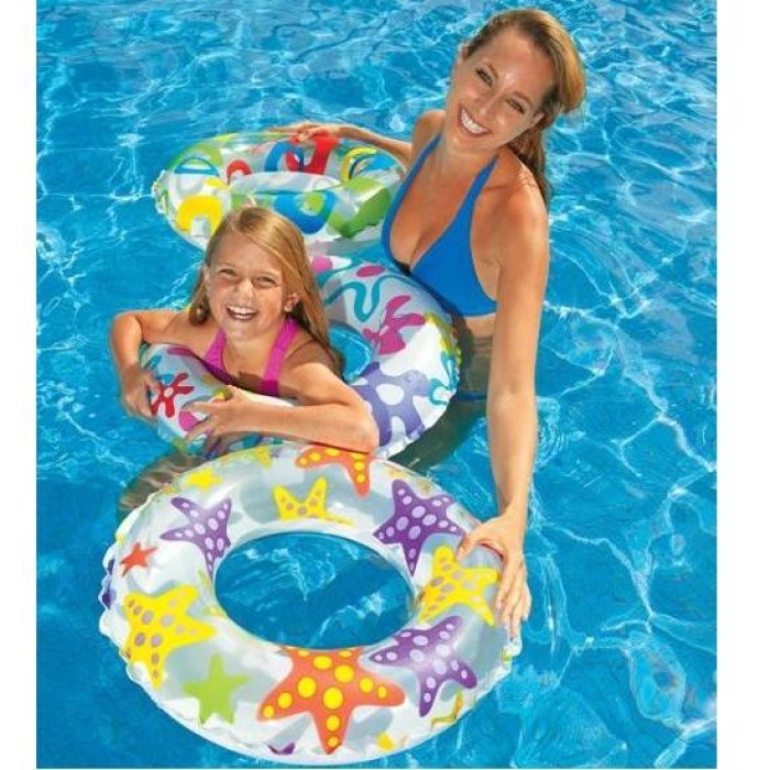 Коло надувне «Яскраве» 61 см з максимальним навантаженням до 80 кг, від 6 років, в асортименті, у коробці 25х3х16 см, ТМ Intex