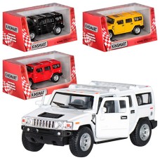 Машина «Hummer H2 SUV 2008» металева інерційна з дверима що відкриваються, в асортименті, у коробці 16х7,5х8 см